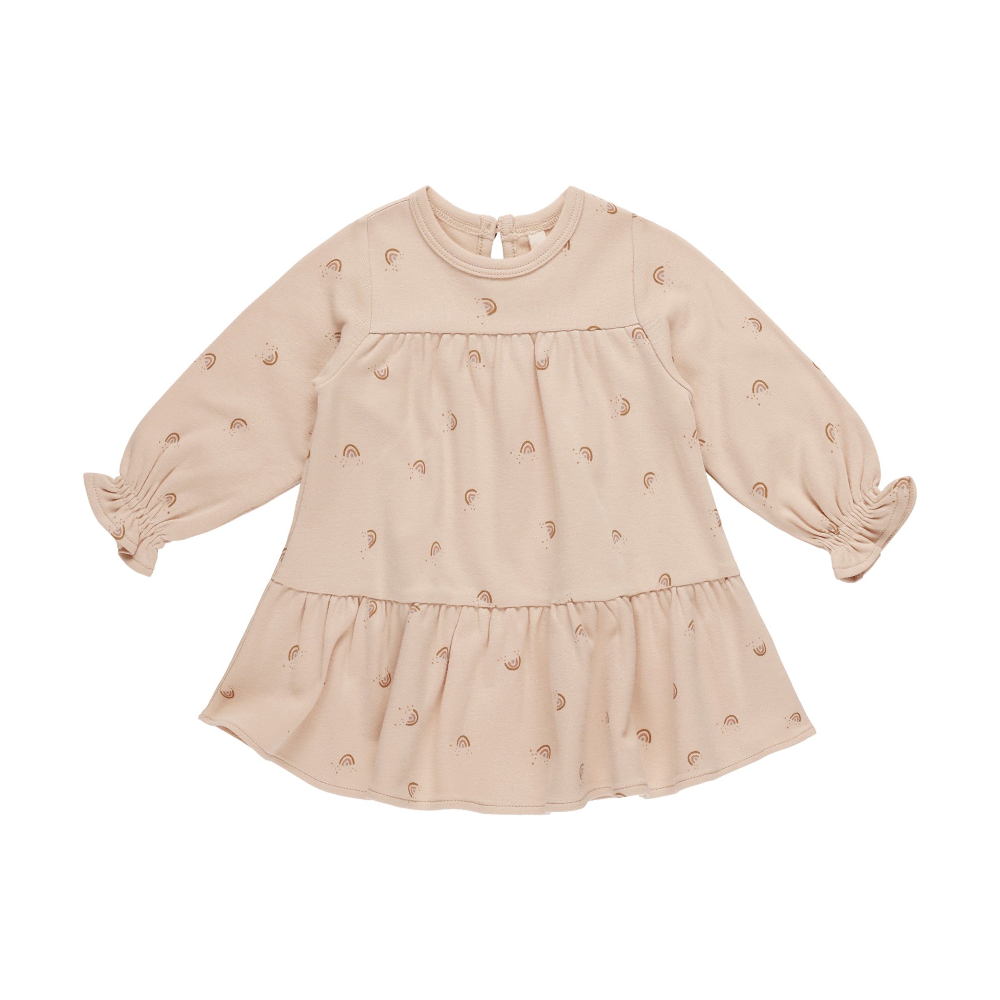 Quincy Mae Tiered Jersey Dress - Rainbows