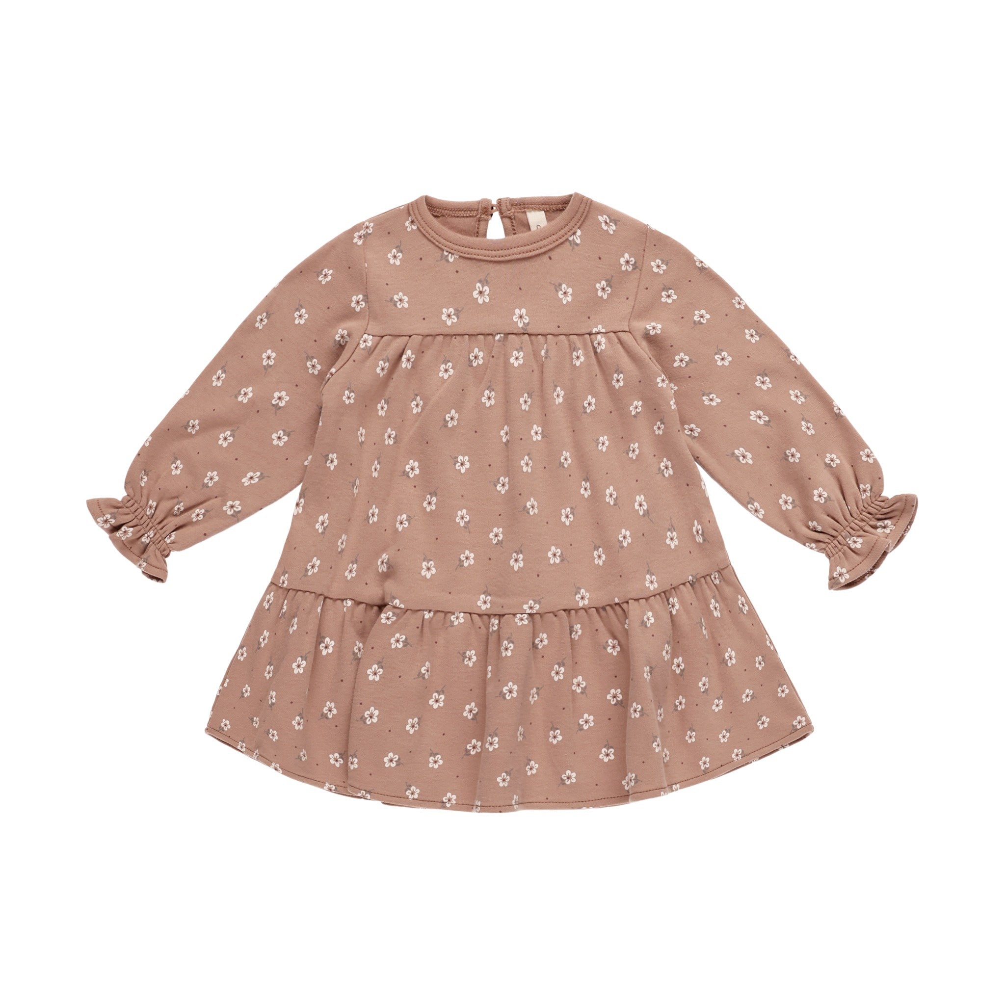 Quincy Mae Tiered Jersey Dress - Rose Ditsy