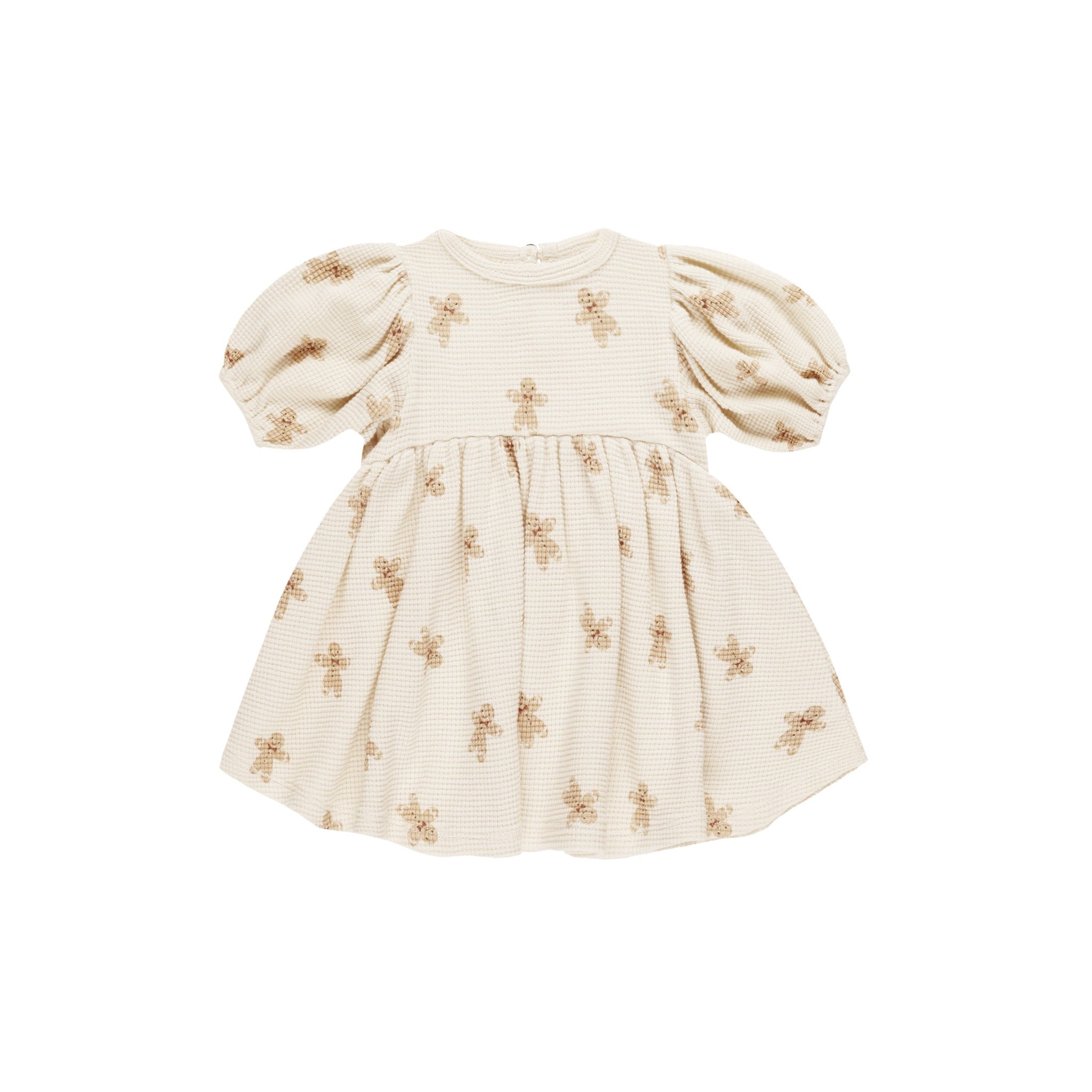 Quincy Mae Waffle Babydoll Dress - Gingerbread