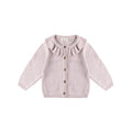 Ruffle Collar Cardigan - Lilac