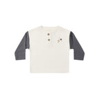 Long Sleeve Henley Tee Midnight
