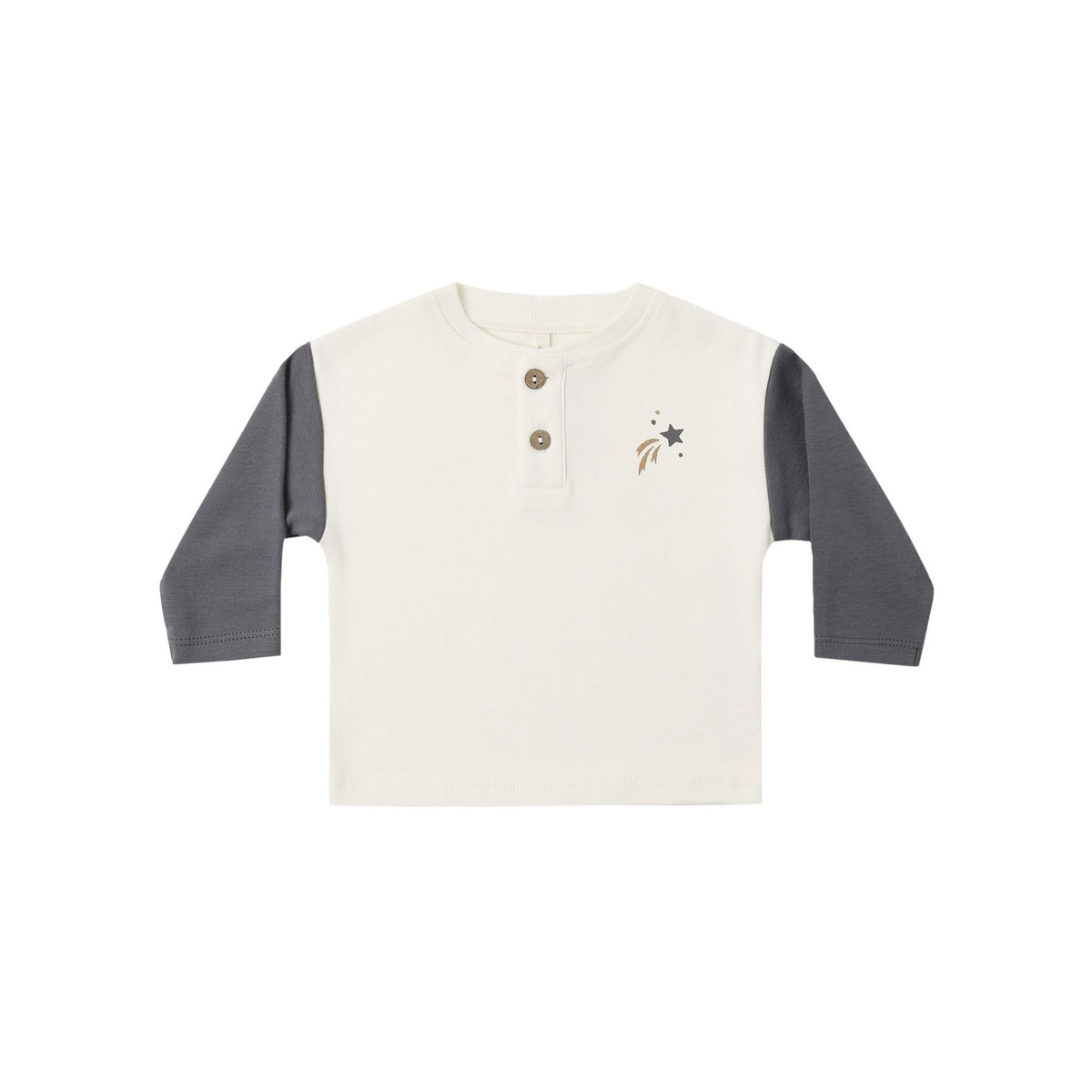 Long Sleeve Henley Tee Midnight