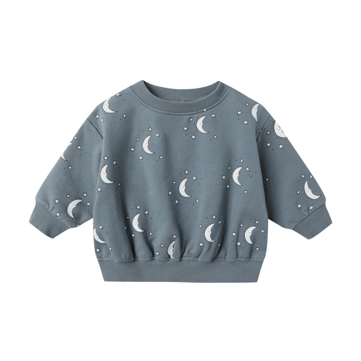 PRE-ORDER Quincy Mae Relaxed Fleece Sweatshirt - Silver Moons
