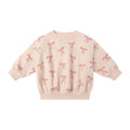 Relaxed Fleece Sweatshirt - Red Bows
