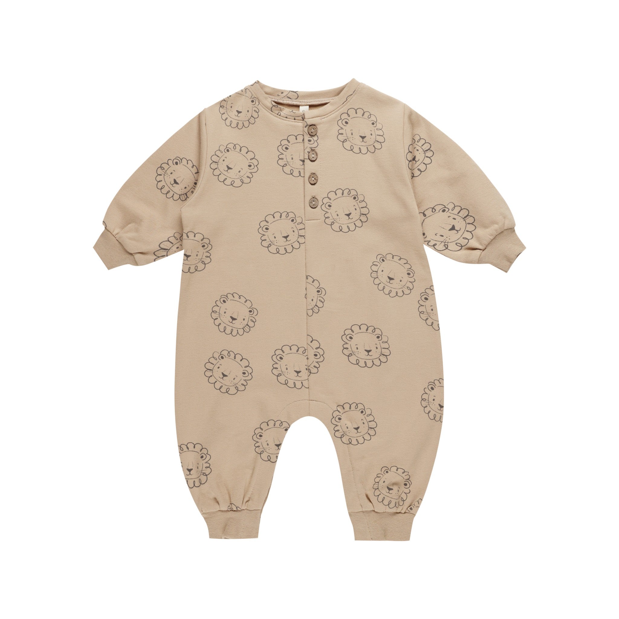Quincy Mae Relaxed Fleece Jumpsuit - Lions