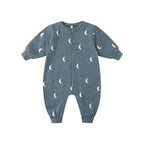 Relaxed Fleece Jumpsuit - Silver Moons