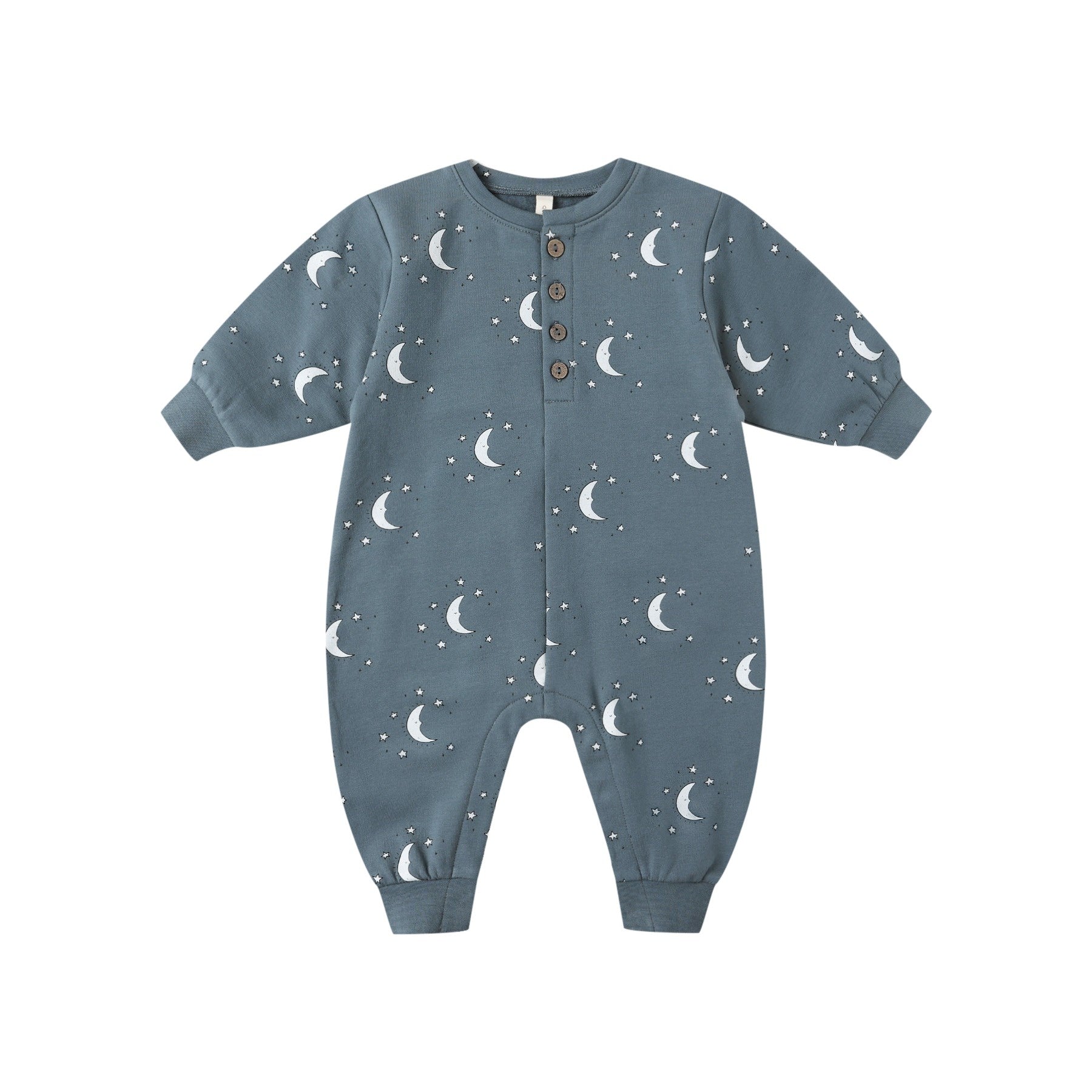 Quincy Mae Relaxed Fleece Jumpsuit - Silver Moons