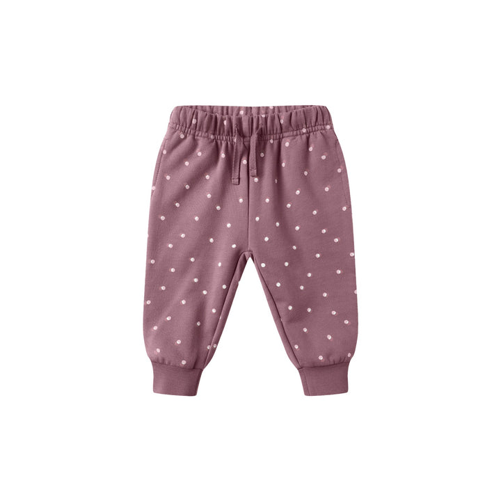 PRE-ORDER Quincy Mae Relaxed Fleece Sweatpant - Polka Dot
