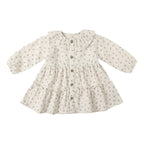 Ruffle Collar Button Dress - Bluebell