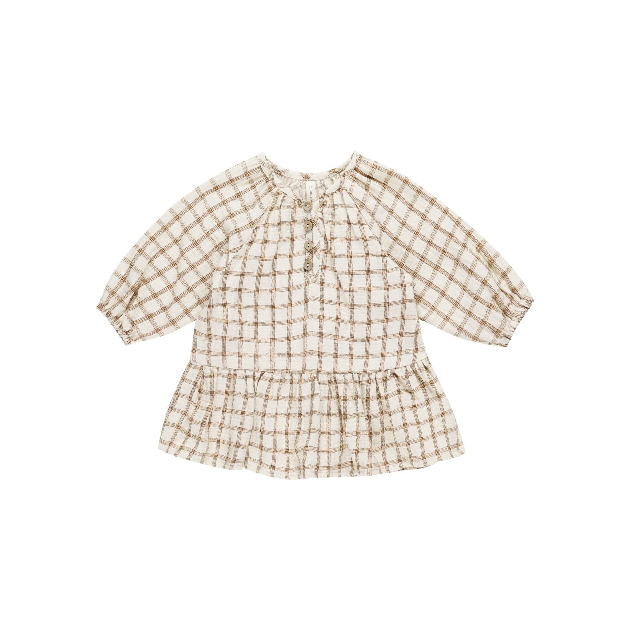 Quincy Mae Lany Dress - Cinnamon Plaid