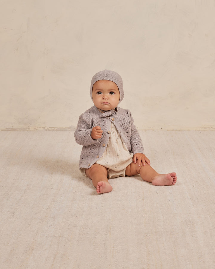 Quincy Mae Scalloped Cardigan - Lavender