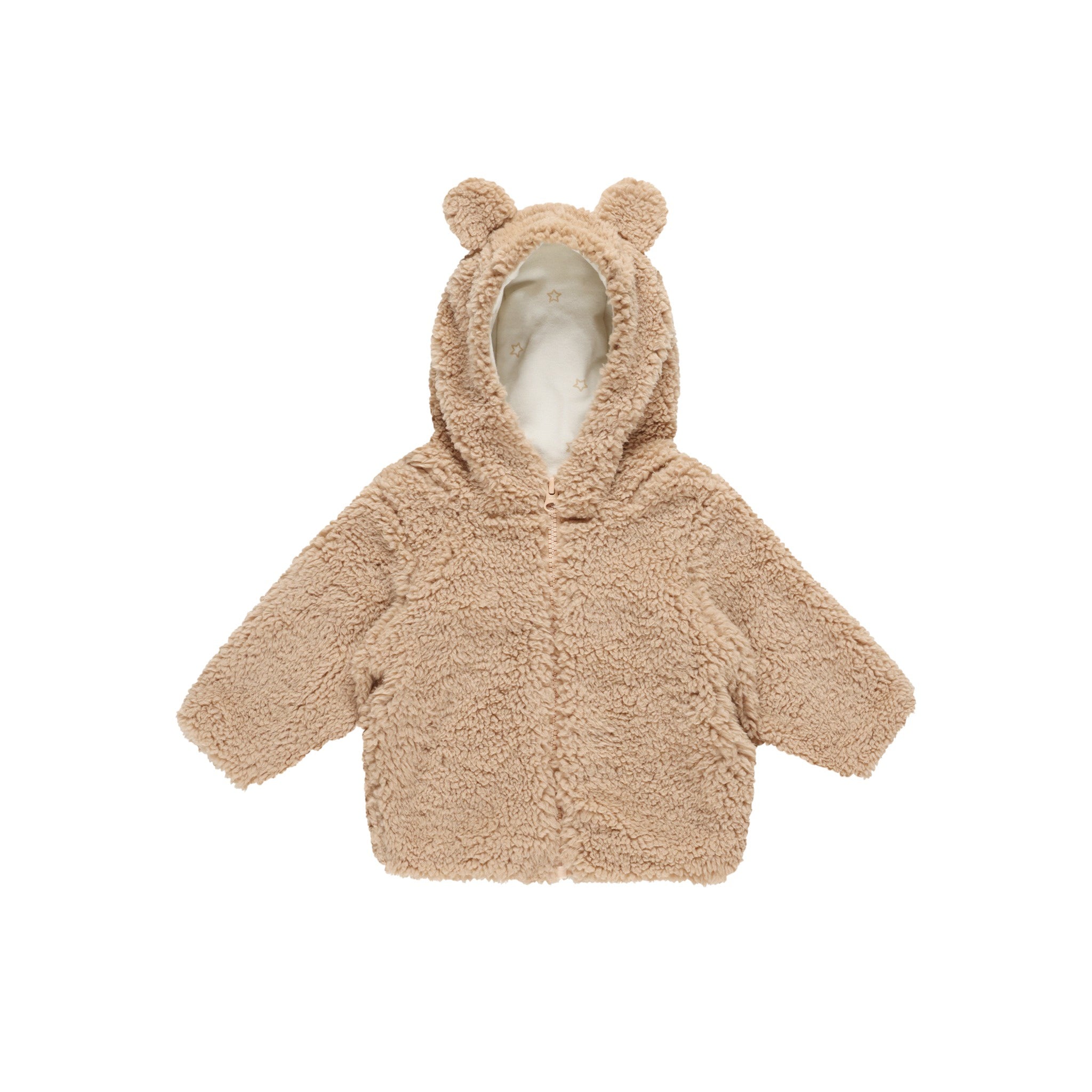 Quincy Mae Bear Jacket - Beige