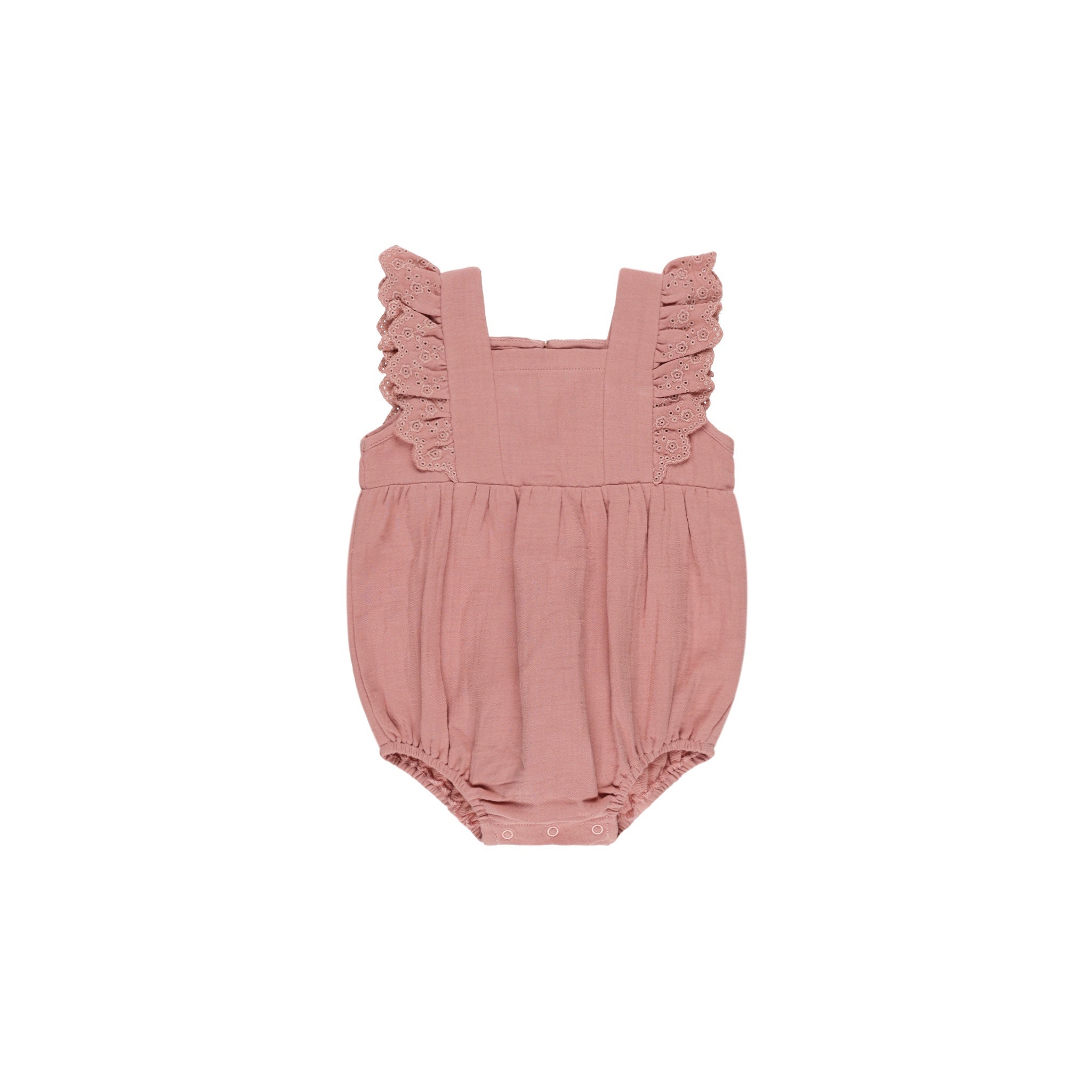 Quincy Mae Naomi Romper - Lipstick