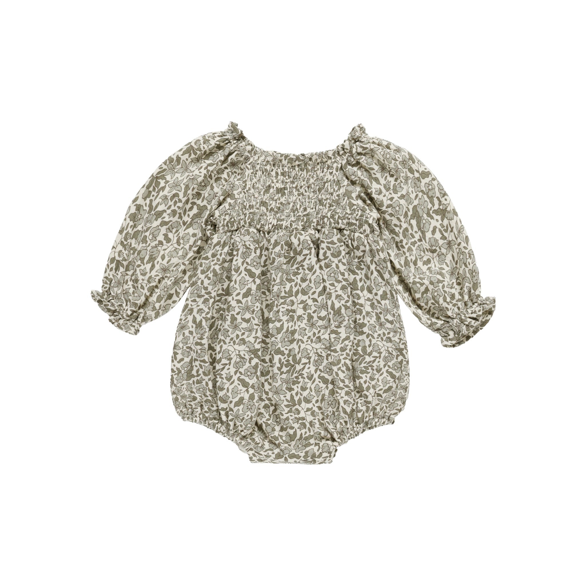 Quincy Mae Eden Romper - Green Garden