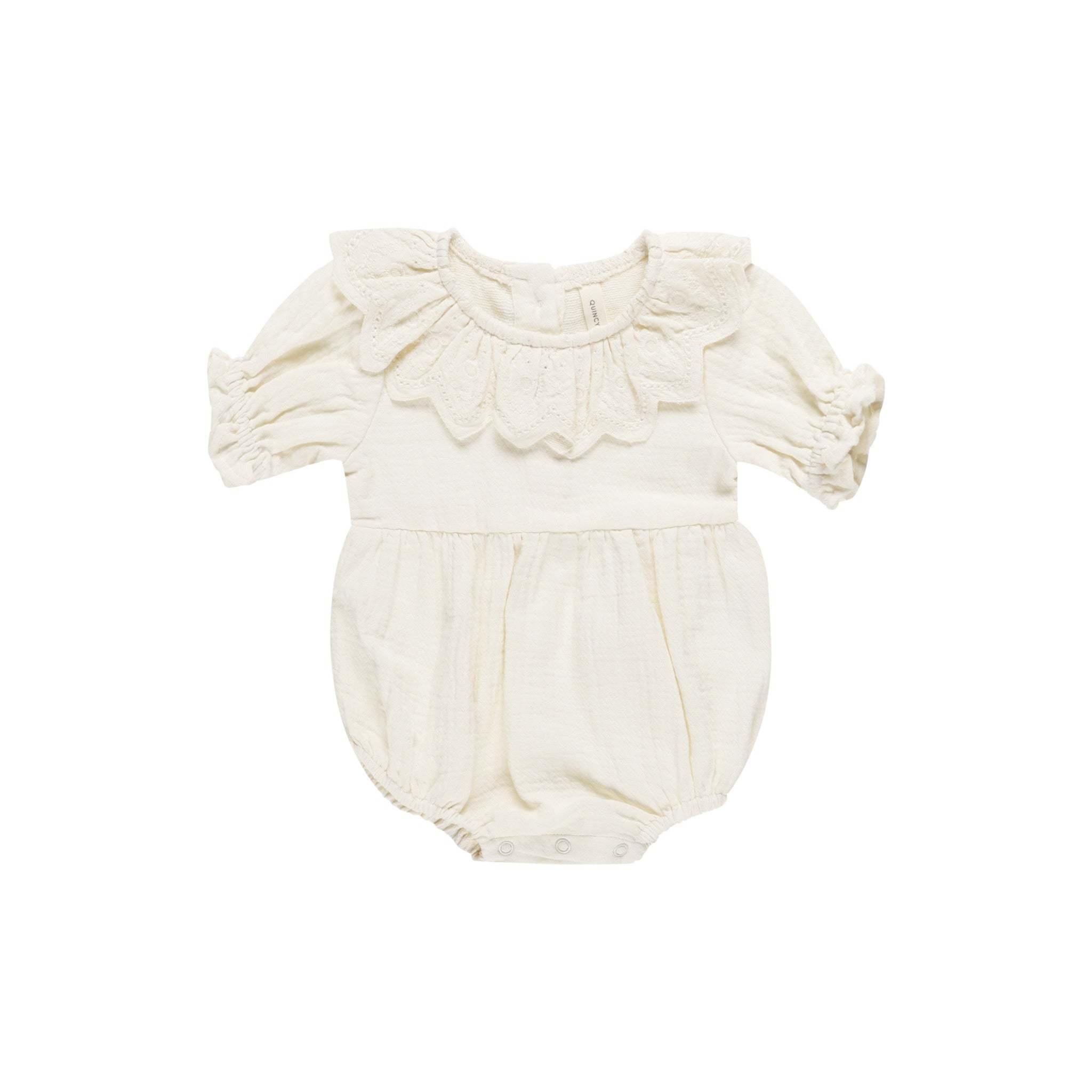 Quincy Mae Collared Romper - Ivory