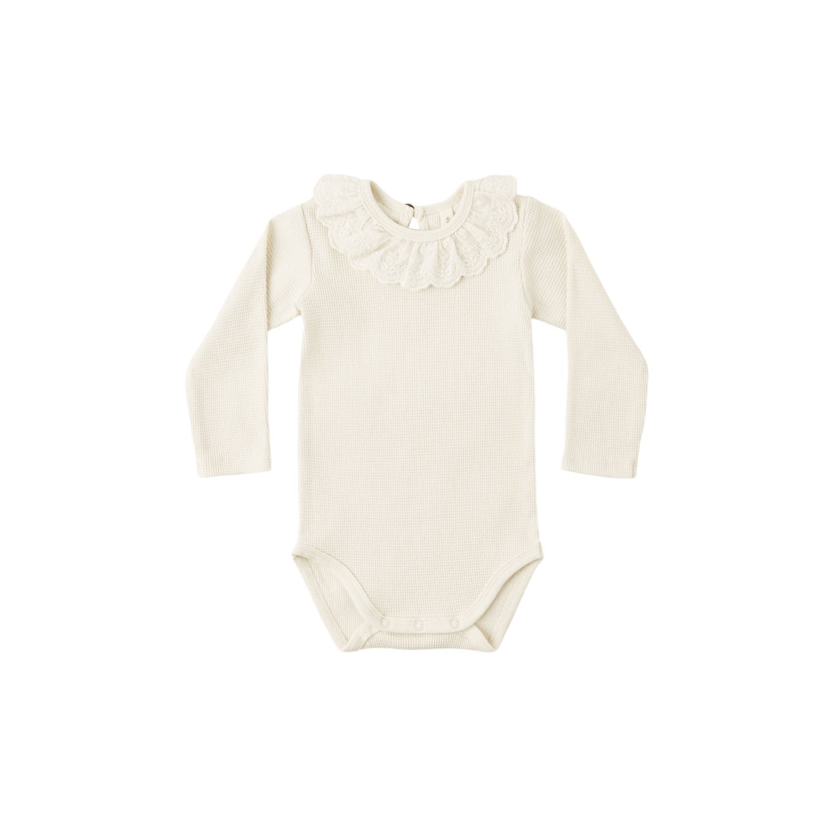 Ruffle Collar Bodysuit Natural