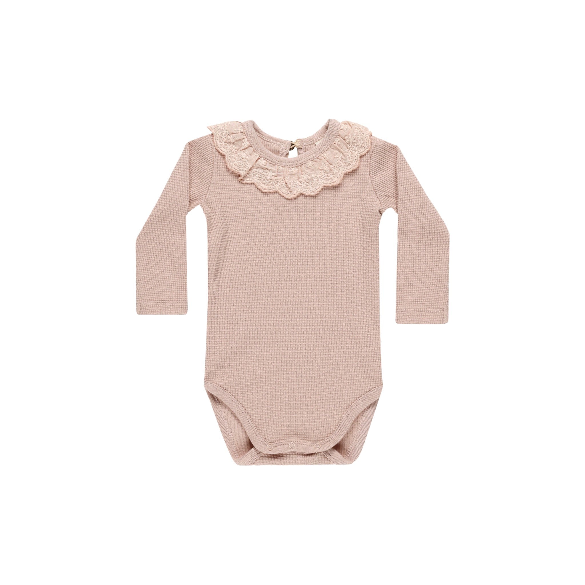 Quincy Mae Ruffle Collar Bodysuit - Blush