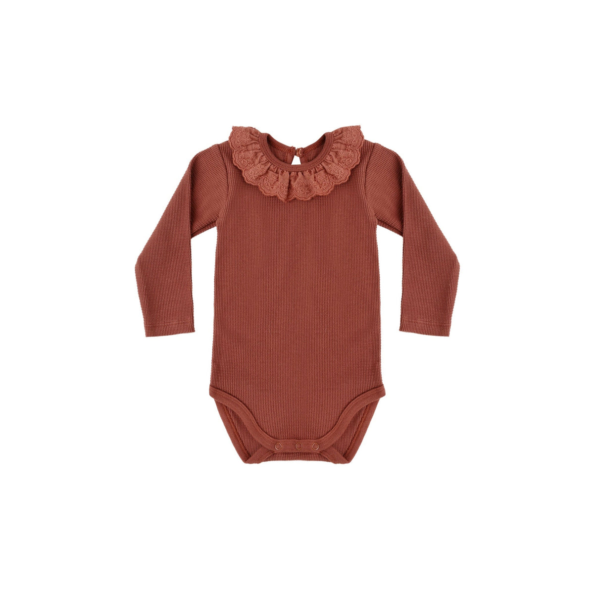 Ruffle Collar Bodysuit Redwood