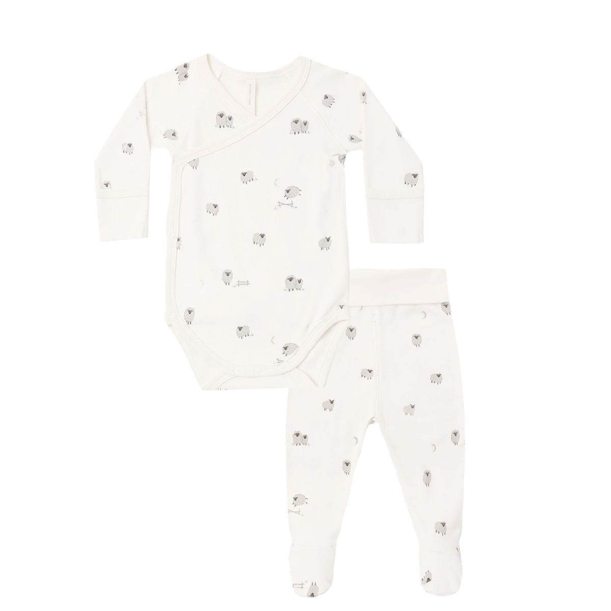 Side Snap Bodysuit + Pant Set - Sheep
