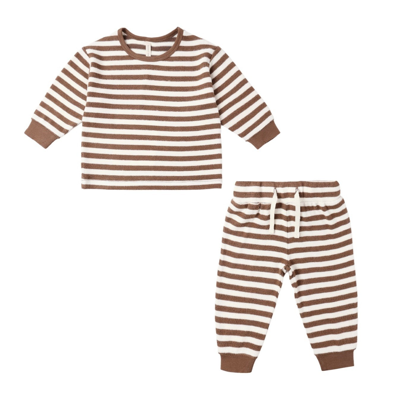 Quincy Mae Cozy Set - Cedar Stripe