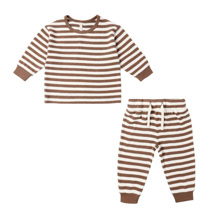 PRE-ORDER Quincy Mae Cozy Set || Cedar Stripe