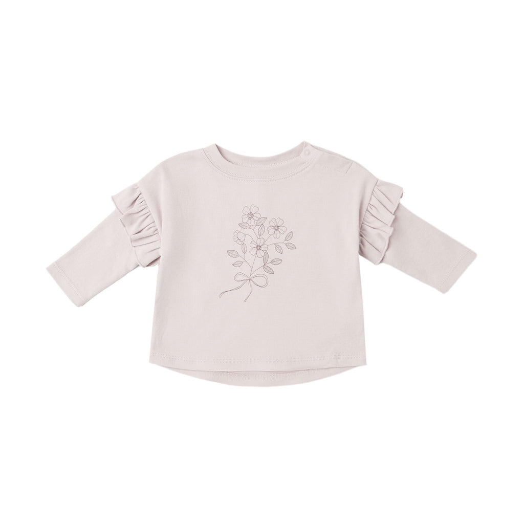 Ruffle Long Sleeve Tee Fleur
