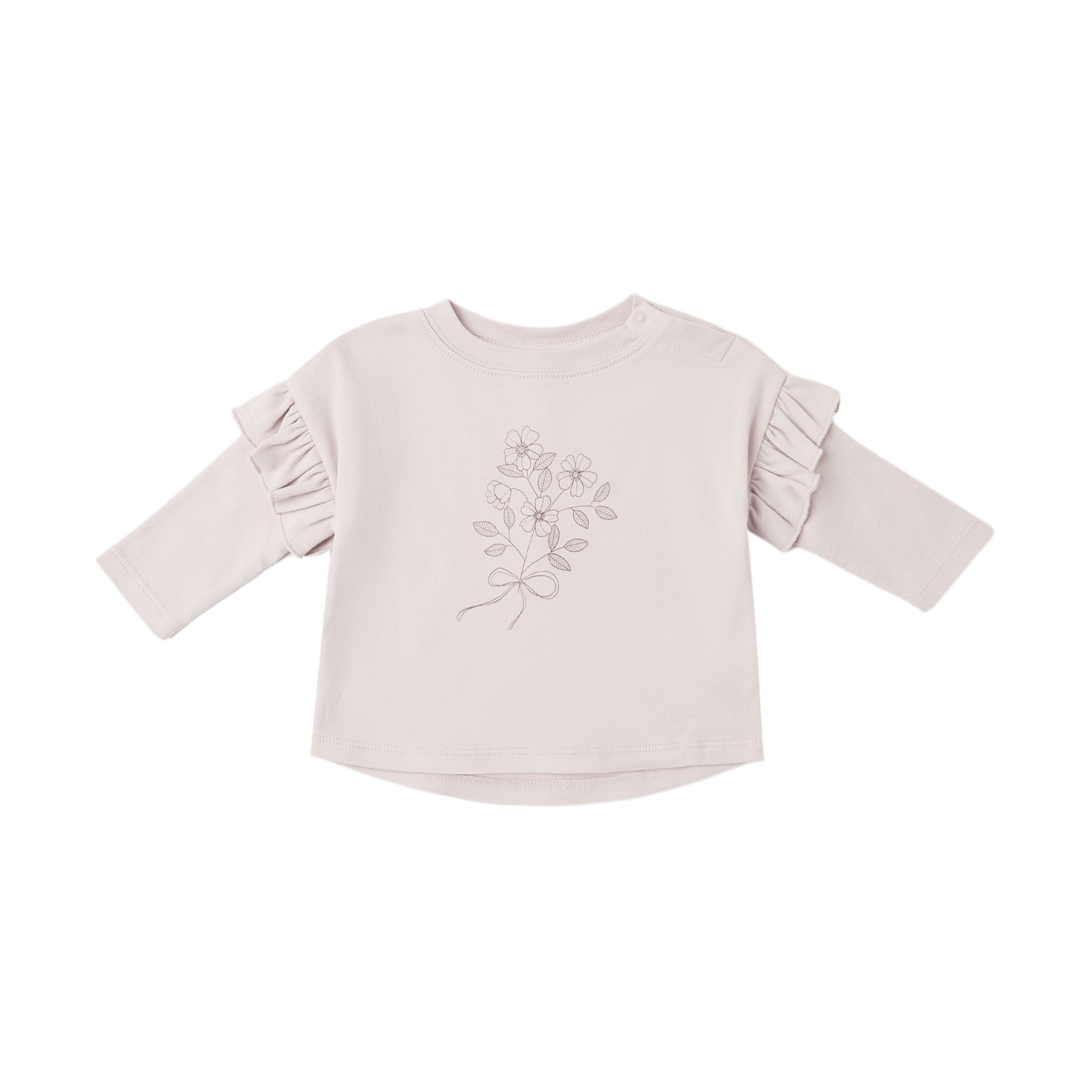 Ruffle Long Sleeve Tee Fleur