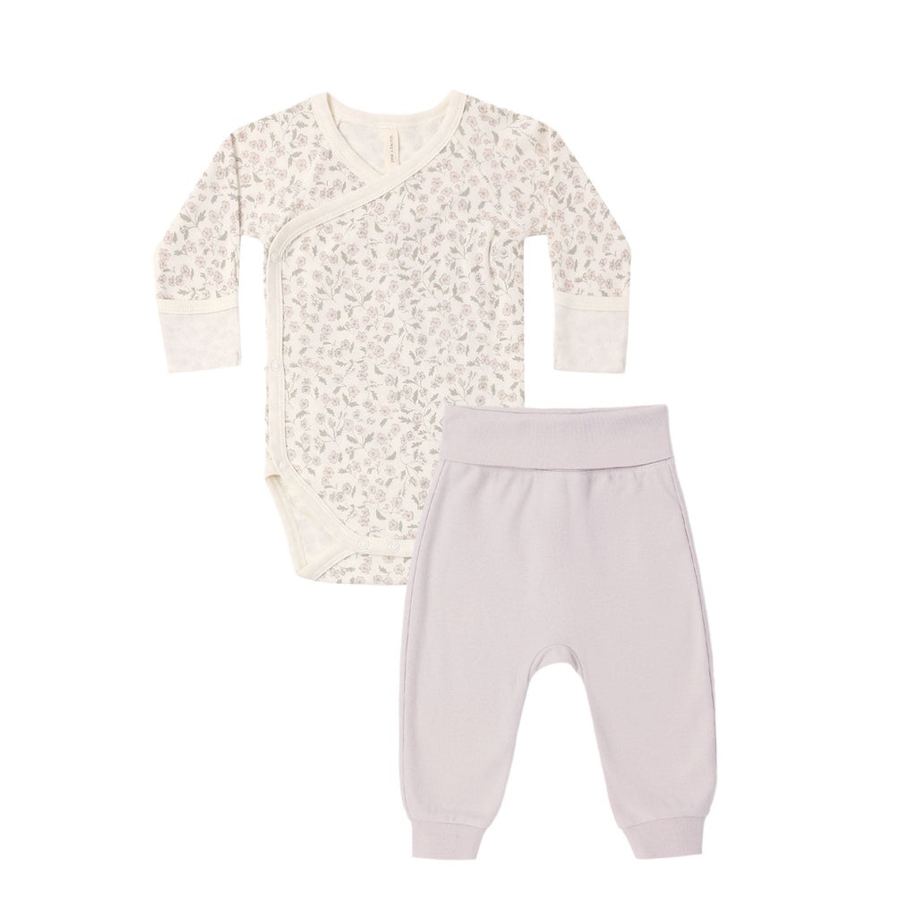 Side Snap Bodysuit + Pant Set Floret