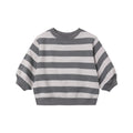 Oversized Crew Sweatshirt Midnight Stripe