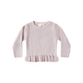 Rib Knit Peplum Top - Lilac