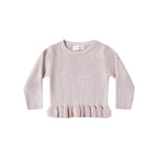Rib Knit Peplum Top - Lilac