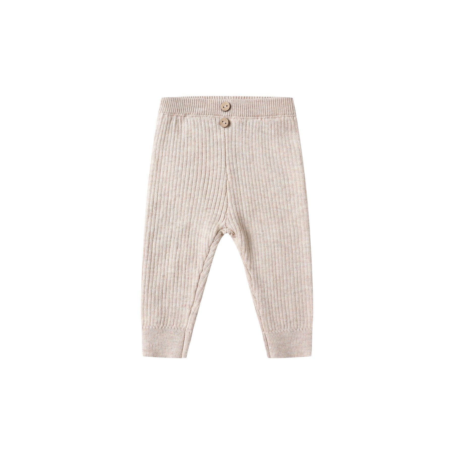 Quincy Mae Rib Knit Legging - Heathered Oatmeal