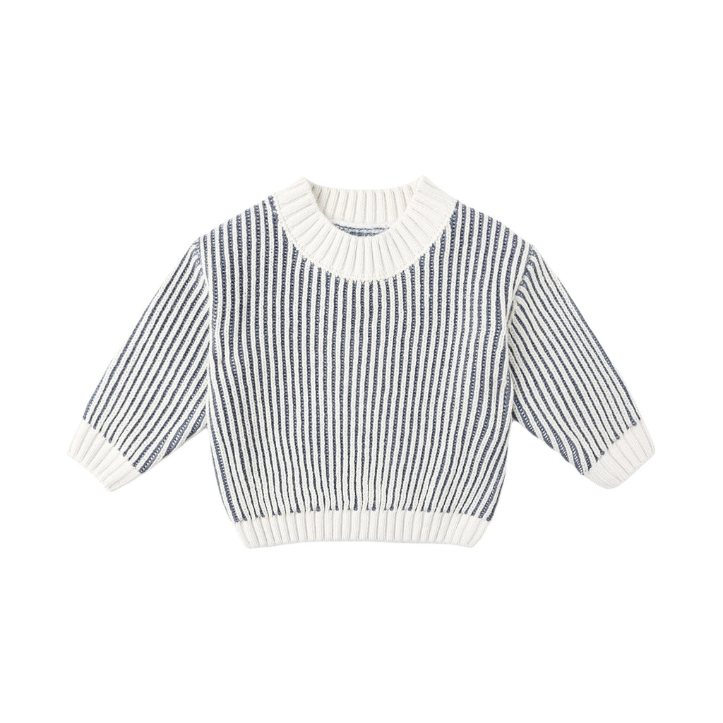 Quincy Mae Relaxed Knit Sweater - Ocean