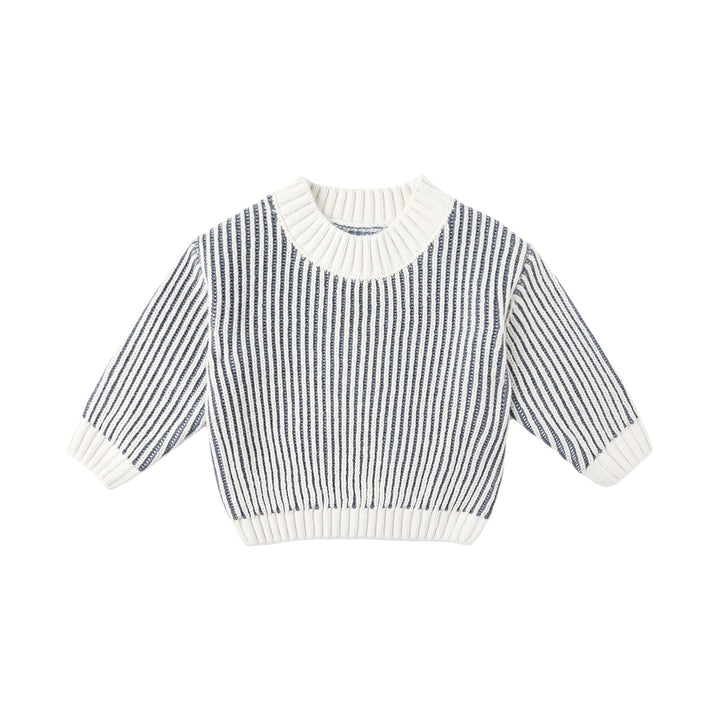 PRE-ORDER Quincy Mae Relaxed Knit Sweater - Ocean