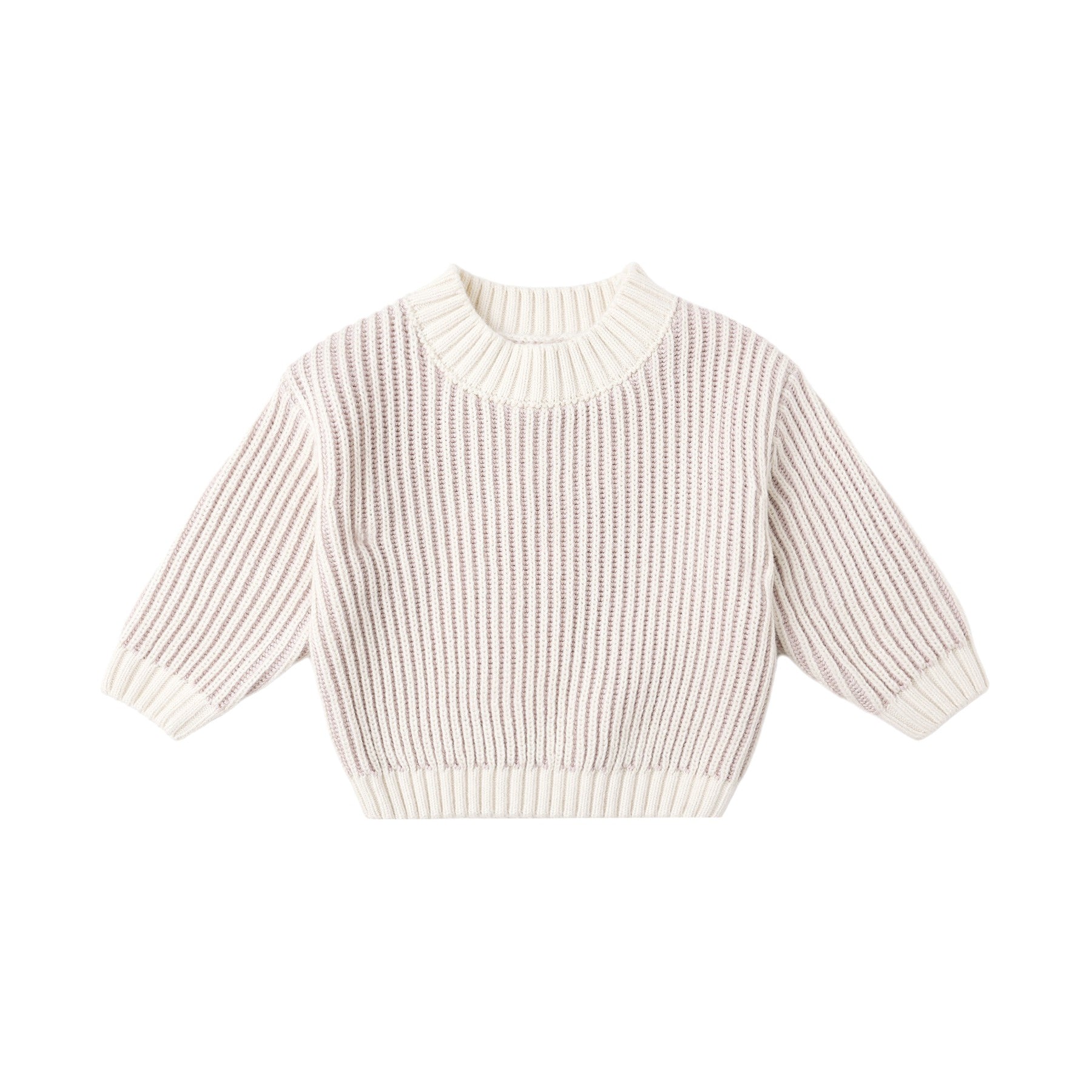 Quincy Mae Relaxed Knit Sweater - Lilac