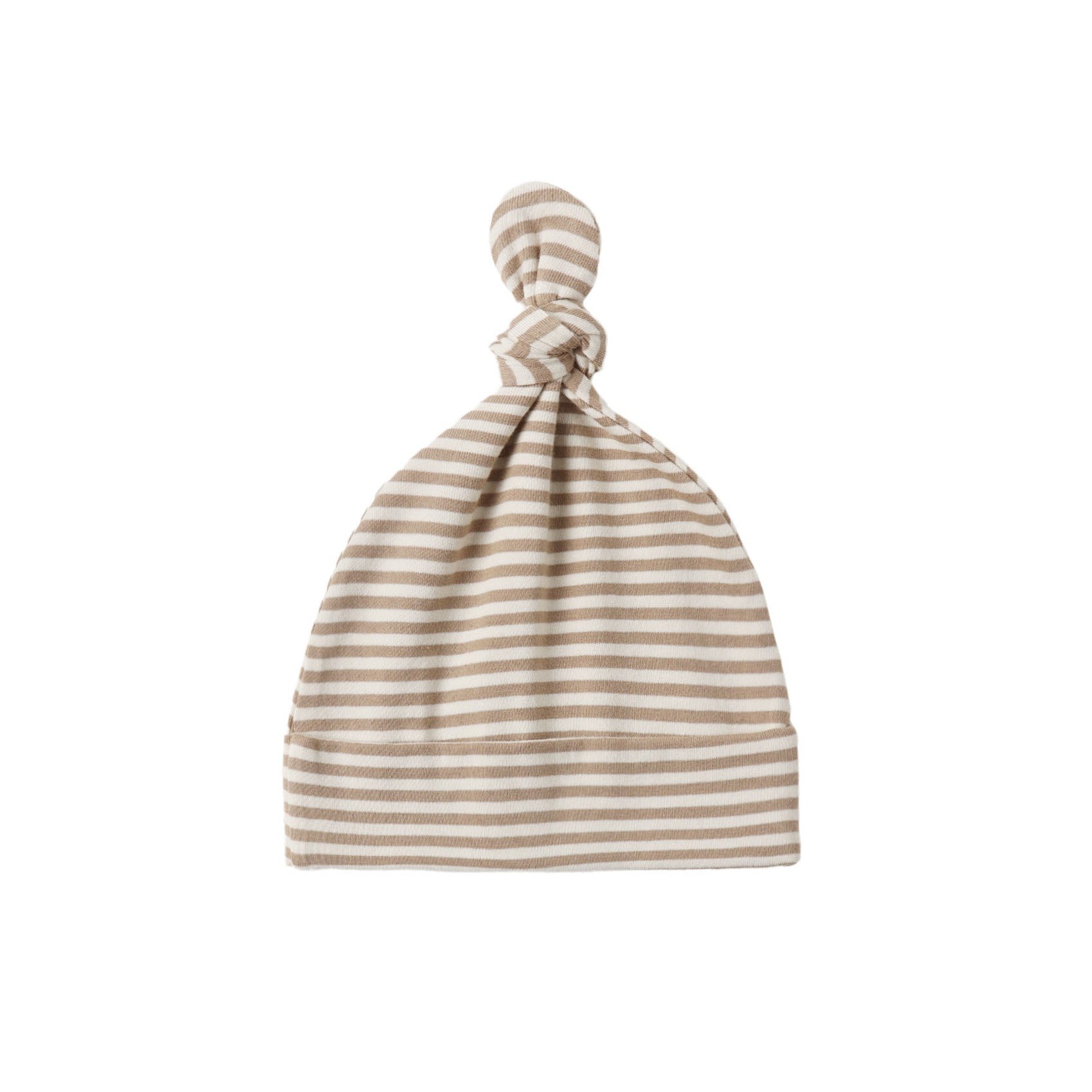 PRE-ORDER - Knotted Baby Hat - Almond Stripe