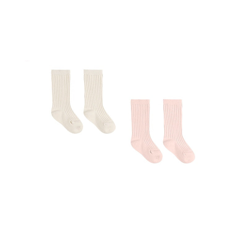 Quincy Mae Sock Set - Ivory, - Bubblegum