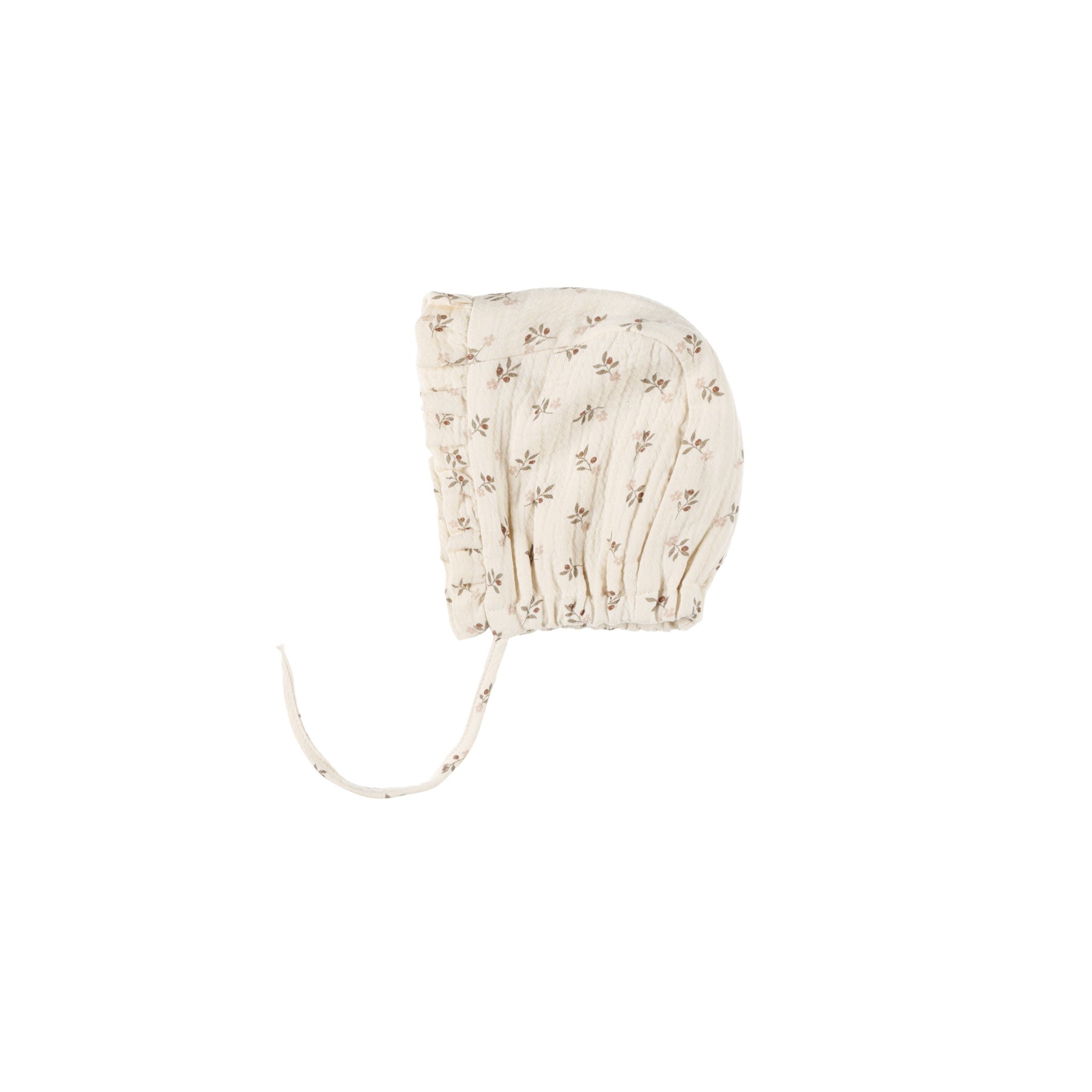 Woven Ruffle Bonnet - Holly Berry