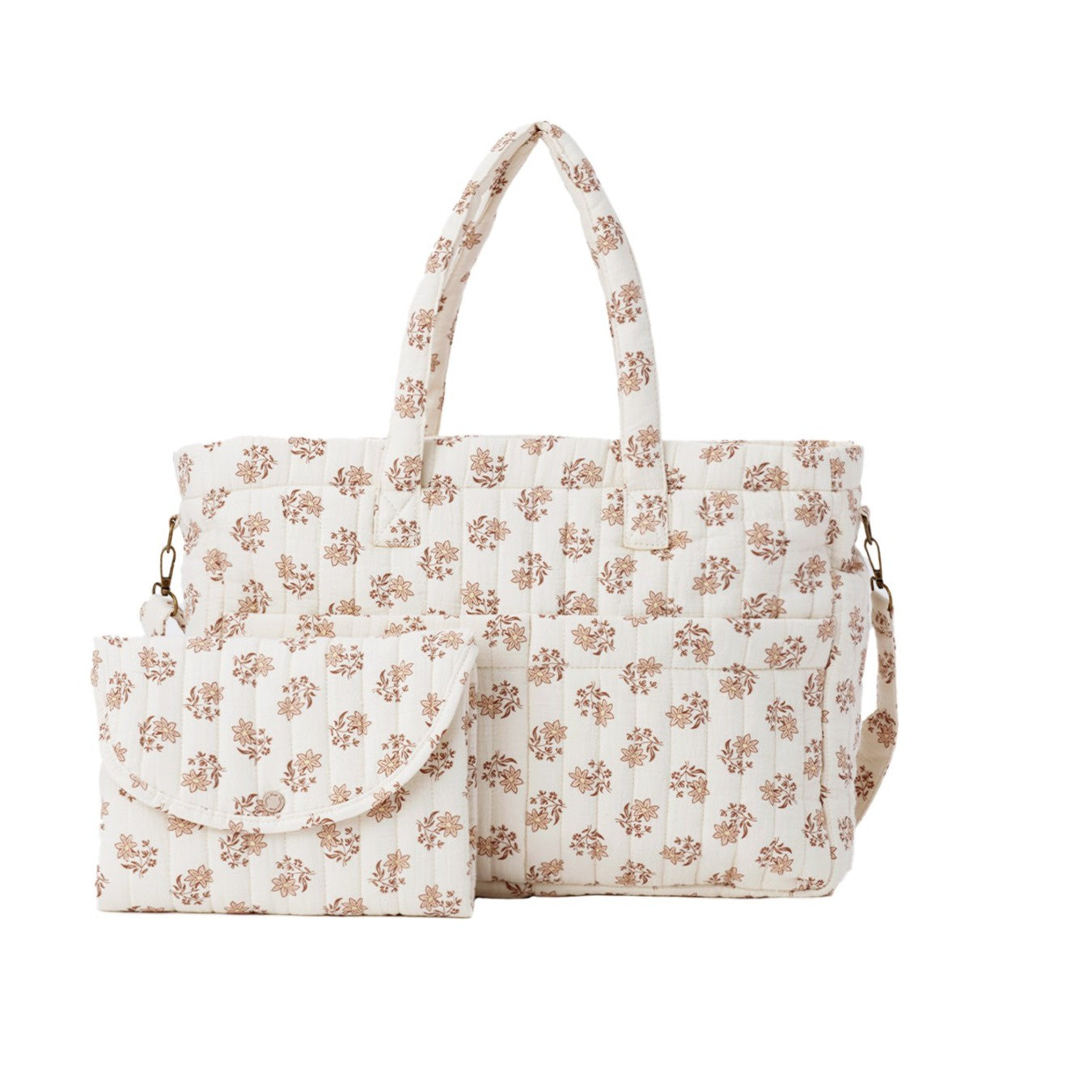 Quincy Mae Diaper Bag + Changing Pad Set - Daylily