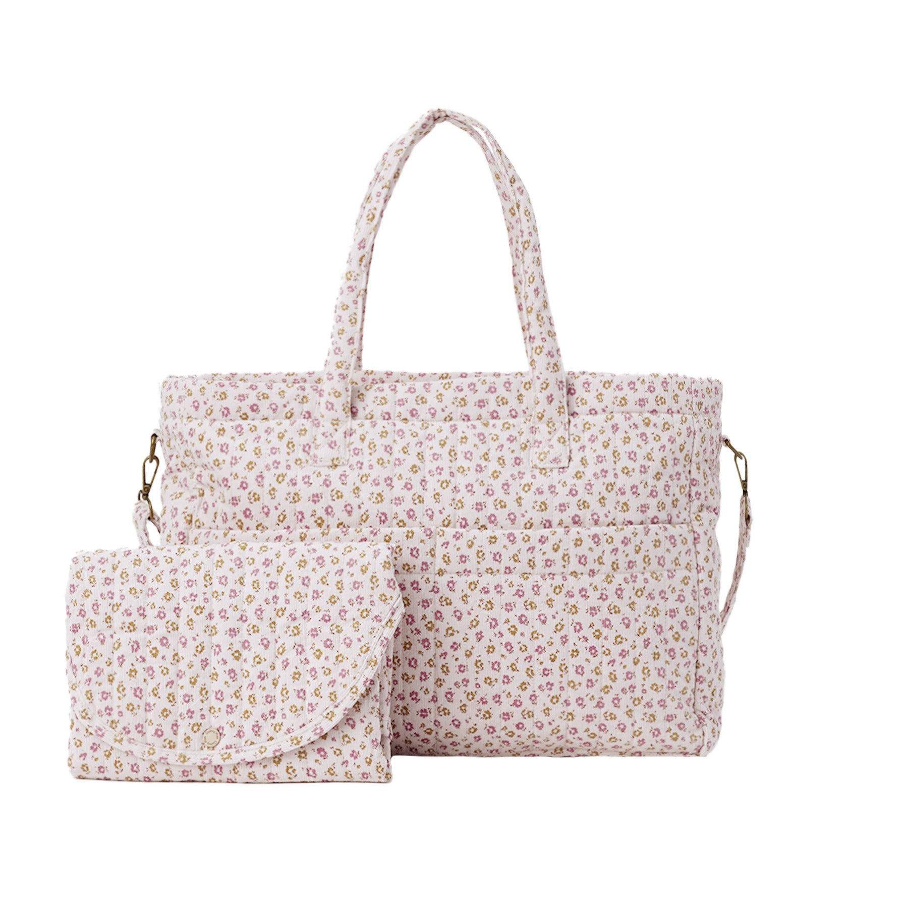 Quincy Mae Diaper Bag + Changing Pad Set - Wildflower