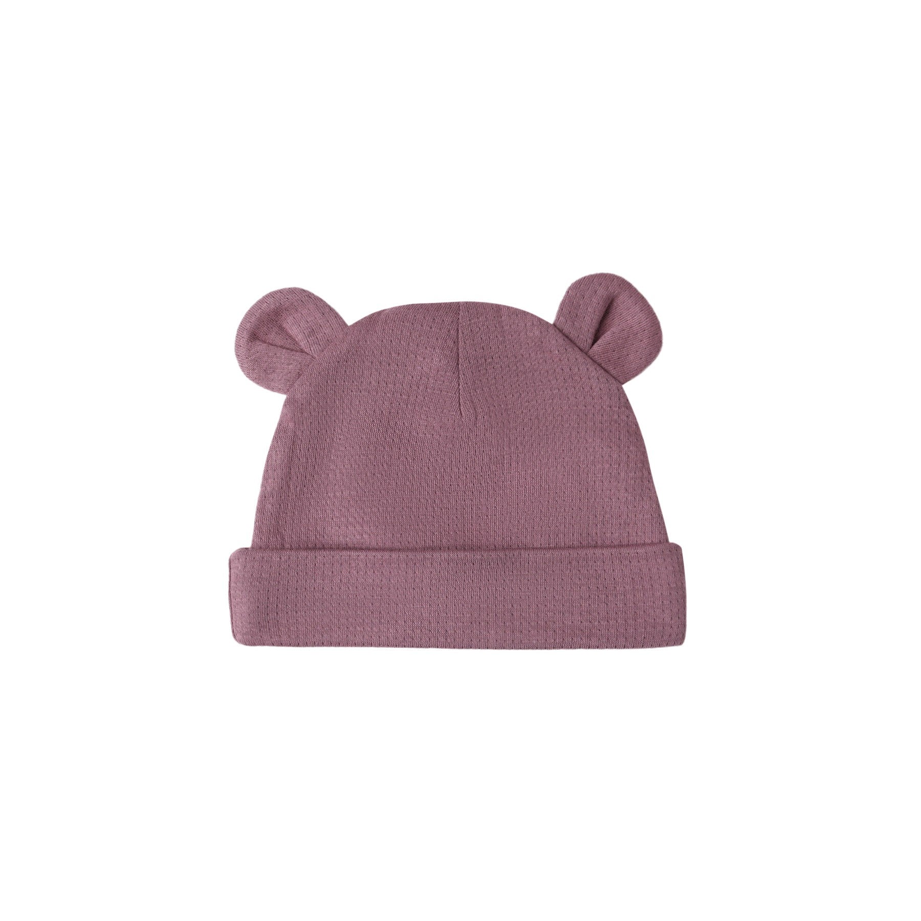 Quincy Mae Baby Bear Beanie - Mulberry