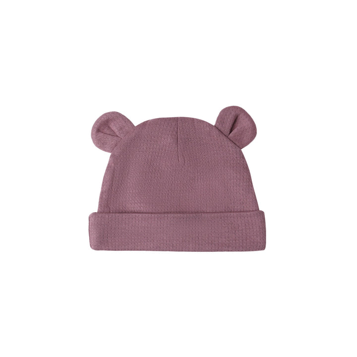 PRE-ORDER Quincy Mae Baby Bear Beanie - Mulberry