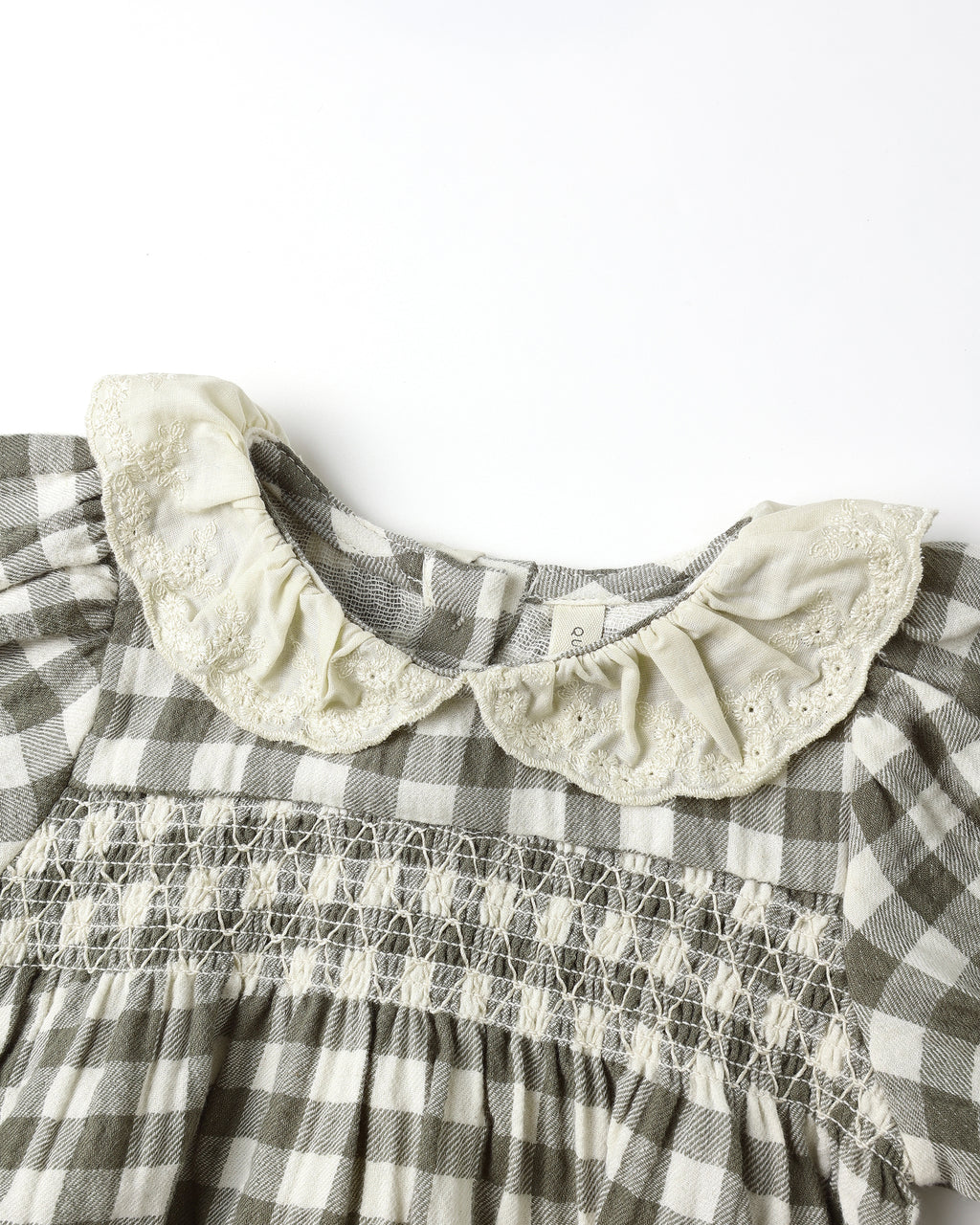 Collared Bubble Jumpsuit - Forest Check