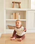 Quincy Mae Long Sleeve Pocket Tee - Smile