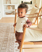Quincy Mae Long Sleeve Pocket Tee - Smile