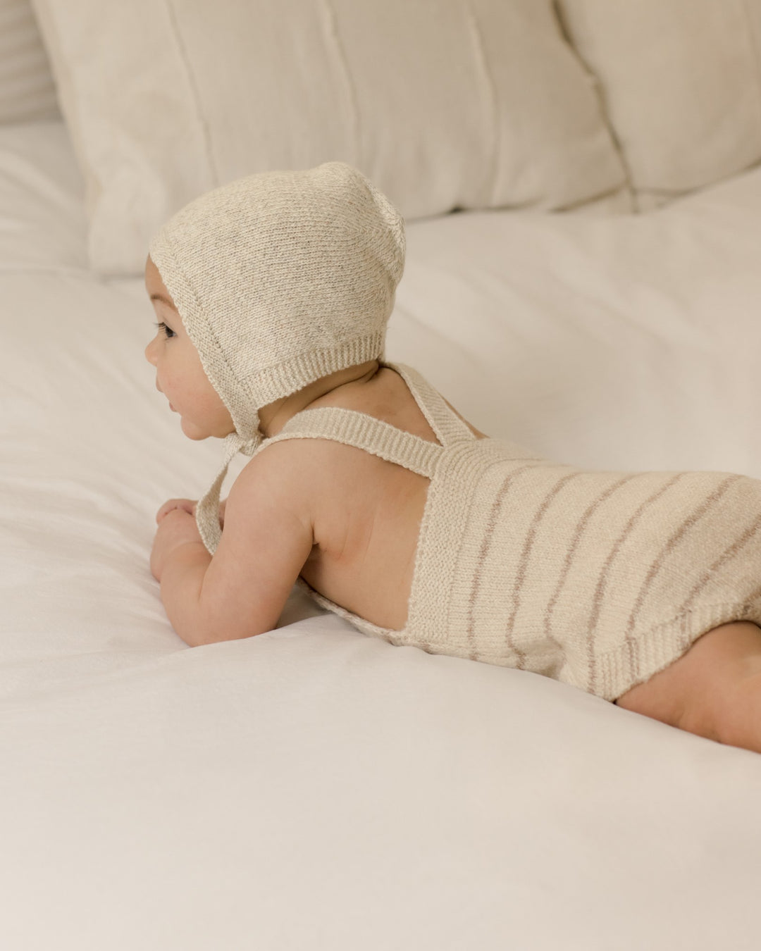 Quincy Mae Tatum Romper - Heathered Oat