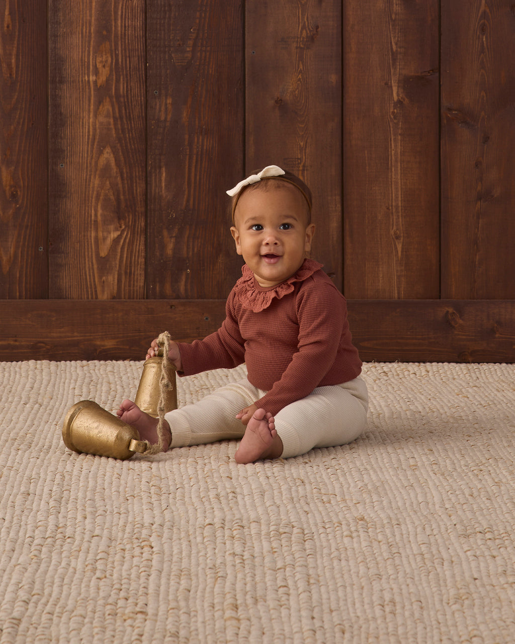 Ruffle Collar Bodysuit Redwood