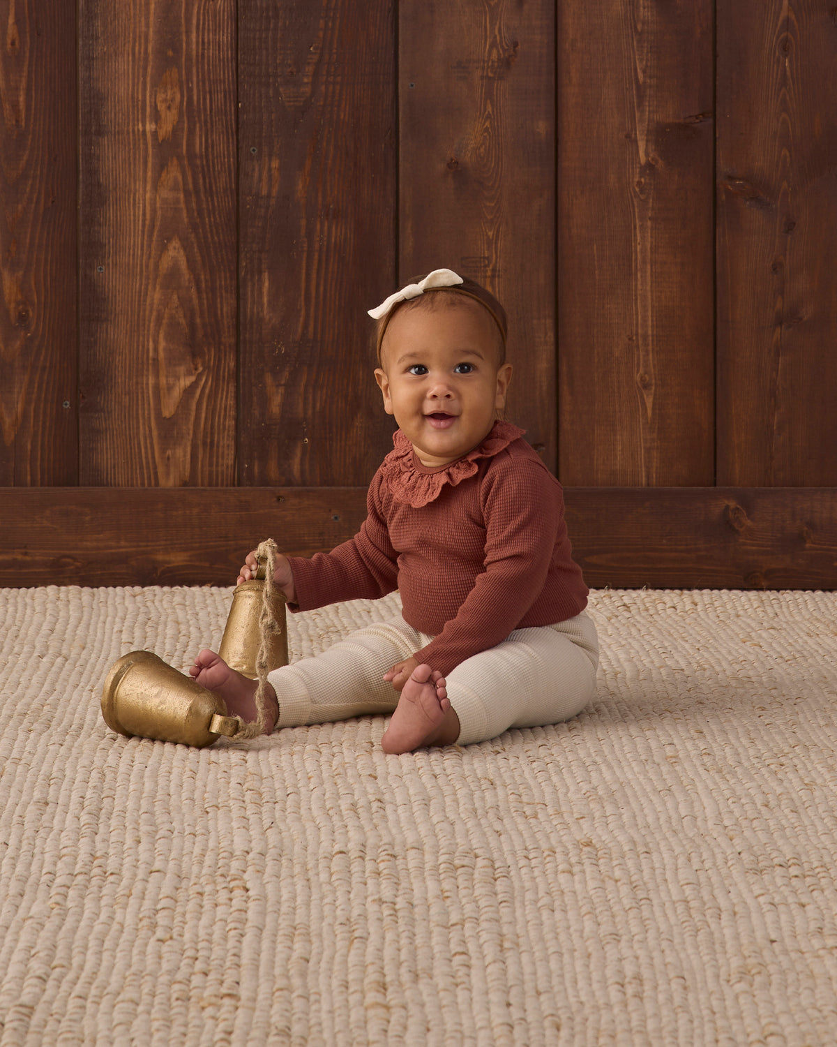 Ruffle Collar Bodysuit Redwood