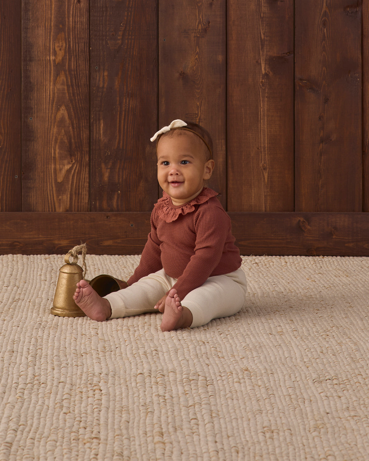 Ruffle Collar Bodysuit Redwood