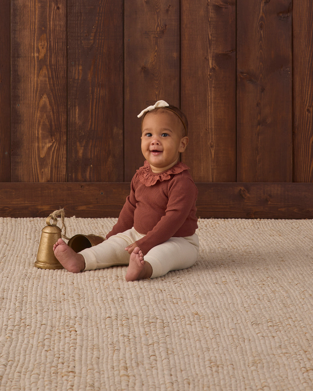 Ruffle Collar Bodysuit Redwood